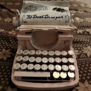 Michaels Ashland Pastel Pink Till Death Do Us Part Vintage style Typewriter